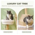 thumbnail image 5 of COCOKUN 41" Modern Cat Condo, Indoor Cat Tree with Scratching Posts, Soft Removable Cushions & Toy Balls, Compact Cat Furniture for Play & Rest, Cream White, 5 of 9
