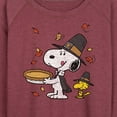 thumbnail image 3 of Peanuts - Thanksgiving Scene - Women's Lightweight French Terry Long Sleeve Shirt, 3 of 6