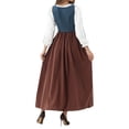 thumbnail image 3 of HNMKIU Halloween Clothes Elegant Attire For Historical Gown Halloween Party Performance Stage Show Lace Up Dress Brown,XL, 3 of 7
