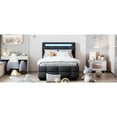 thumbnail image 6 of Modern Twin Upholstered Platform Bed With Led Frame And 2 Storage Options, Gray Linen Size Drawers For A Relaxing Bedroom Atmosphere,, 6 of 7