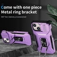 thumbnail image 2 of Funda para GANGXUN iPhone 15 - Soporte metálico, Función magnética, Morado, 2 of 6