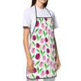 thumbnail image 3 of Naloa 1Pack Adjustable Bib Apron Waterdrop Resistant Cooking Kitchen Aprons for Women Men Chef, Tulips Flowers Print, 3 of 8