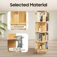 thumbnail image 2 of YIYIBYUS 4 Tier Rotating Bookshelf, 360 Display Rotating Bookcase Corner Storage Rack Solid Wood Organizer Display Bookshelf, 2 of 12