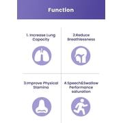 Breathing Exercise Device,Breathers Trainers Exerciser with Adjustable Inspiratory/Expiratory Vibration Fitness for Wellness (Purple)