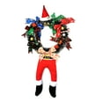 thumbnail image 1 of Billuyoard Guirnalda de Navidad de Papá Noel, puerta colgante decorativa, guirnaldas redondas, sombrero de Navidad, aro de bienvenida, colgante, favores de Kits de decoración para fiestas Billuyoard HA067917-00, 1 of 6