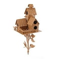 thumbnail image 4 of Metal Bird House With Pole Stakes, Distressed Metal Birdhouse Garden Decor, Waterproof And Rust Proof, Durable, Wide Occasions, Gift Choice, 4 of 8
