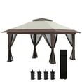 thumbnail image 3 of Outsunny 13ft x 13ft Beige Pop Up Outdoor Canopy, UV Resistant, 3 of 10