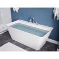 thumbnail image 6 of VAULT 59 in. Acrylic Flatbottom Freestanding Bathtub in White with Deck Mount Faucet & Hand Sprayer, 6 of 7