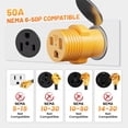 thumbnail image 6 of NEMA L14-30P to 6-50R Generator to Welder Adapter Plug, 30 Amp to 50 Amp Twist Locking Generator 4 Prong Male Plug to 3 Prong 240V Welder Outlet for Welder Welding Generator Adaptor Connector, 6 of 7