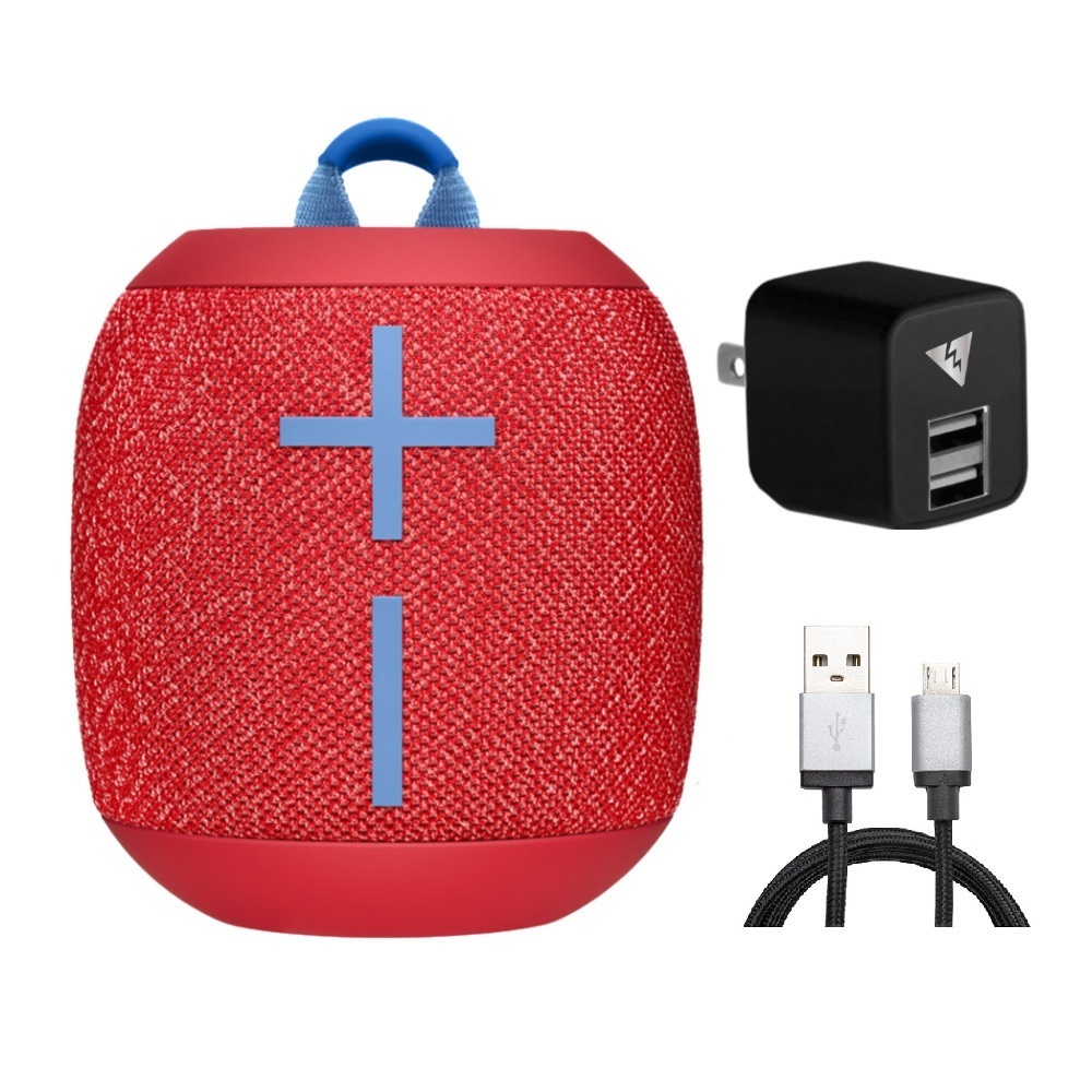 Ultimate Ears Wonderboom2 Waterproof Bluetooth Speaker Red w Wall