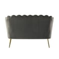 thumbnail image 5 of Cute Loveseat Sofa with Flower Shaped Back Design, Grey, 5 of 10