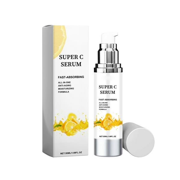 FSTDelivery Super C Serum for Women, Vitamin C Serum for Face, Vitamin C Serum with Hyaluronic Acid, Fast-Absorbing Anti-Aging Facial Serum, Face Wrinkle & Age Spots Reduction, 50ml