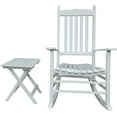 thumbnail image 3 of Rocking Rocker - S001WT White Wood Porch Rocker/Outdoor Rocking Chair with Side Table - Set of 2 pcs with Good Price!!!, 3 of 6