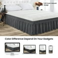 thumbnail image 5 of CCNY Wrap Around Style Bed Skirt Full Dark Gray 15" Microfiber Bed skirt, 5 of 6