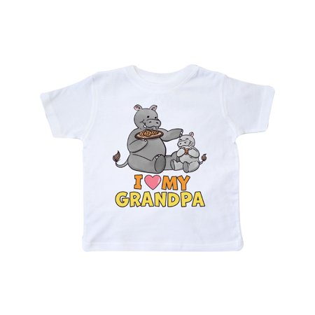 

Inktastic I Love My Grandpa Hippos Gift Toddler Boy or Toddler Girl T-Shirt