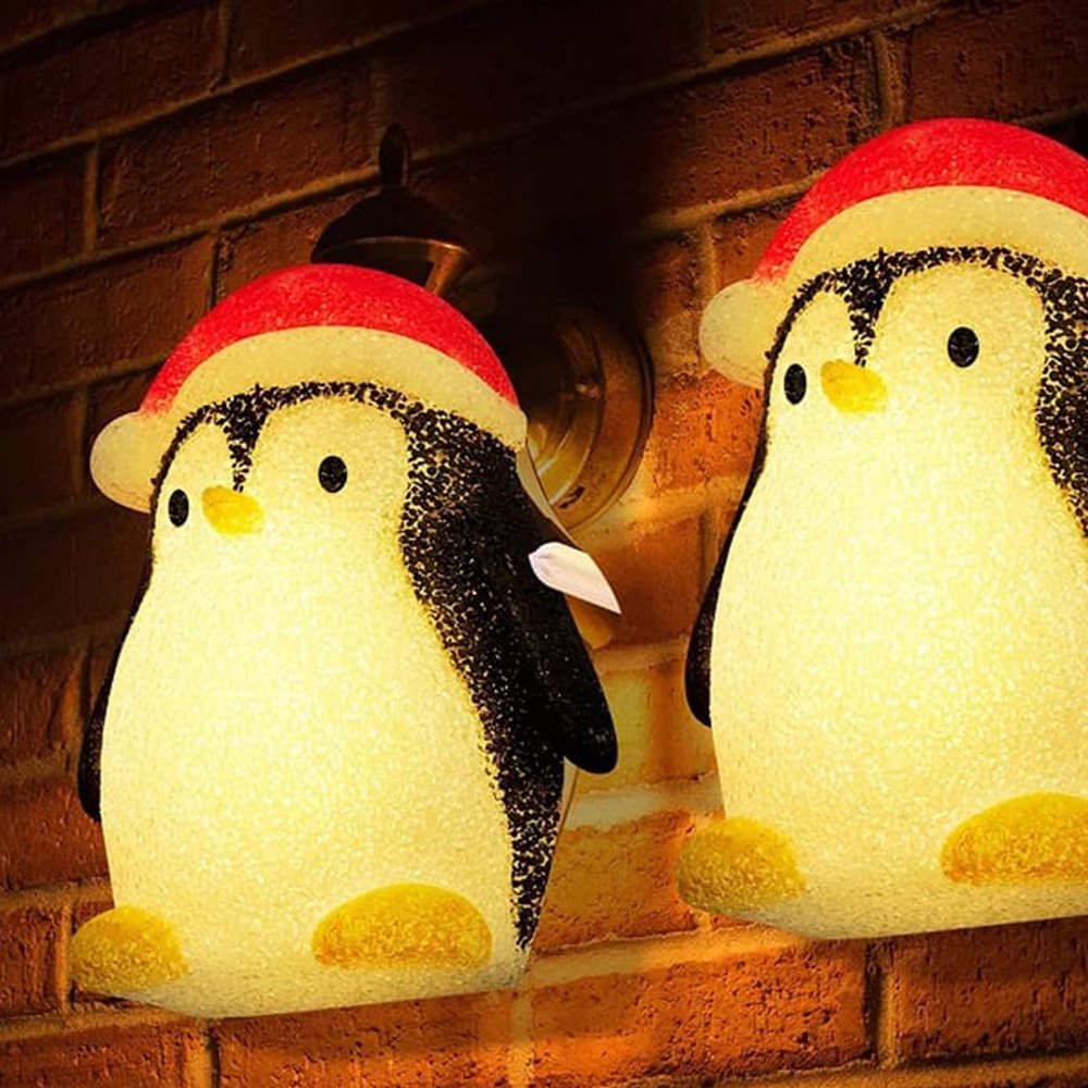 Christmas Porch Light Covers – 2 Pack Santa Snowman Penguin Outdoor Decor – Waterproof Holiday Light Covers For Porch & Garage - View #13