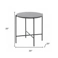 thumbnail image 5 of Modern Industrial Black Round Ceramic Side Table, 5 of 5
