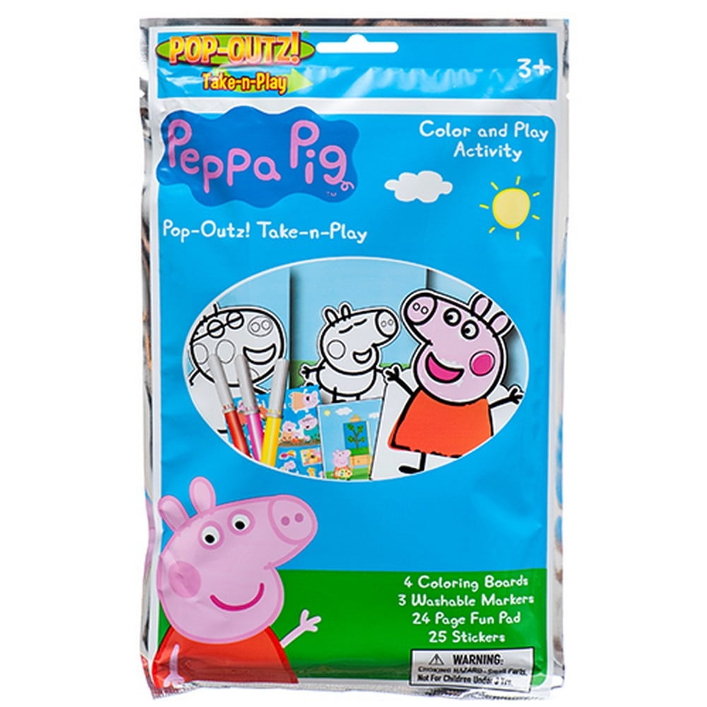 Peppa Pig Pop-Outz Take-n-Play Color and Play Activity Kit - Walmart.com