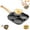 Black, variant on Non-stick Egg Frying Pan, 4-Hole Flat Pan with Handle, Nonstick Granite Pancake Skillet, Healthy Breakfast, Compatible with Gas Stove & Induction Cooktop