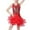 Red, variant on Odeerbi Toddler Girls Sequin Sparkly Latin Dance Dress Stage Performance Outfits Summer Tulle Tutu Dress Children's Mesh Sleeveless Dance Practice Outfit Toddler Girls Clothes