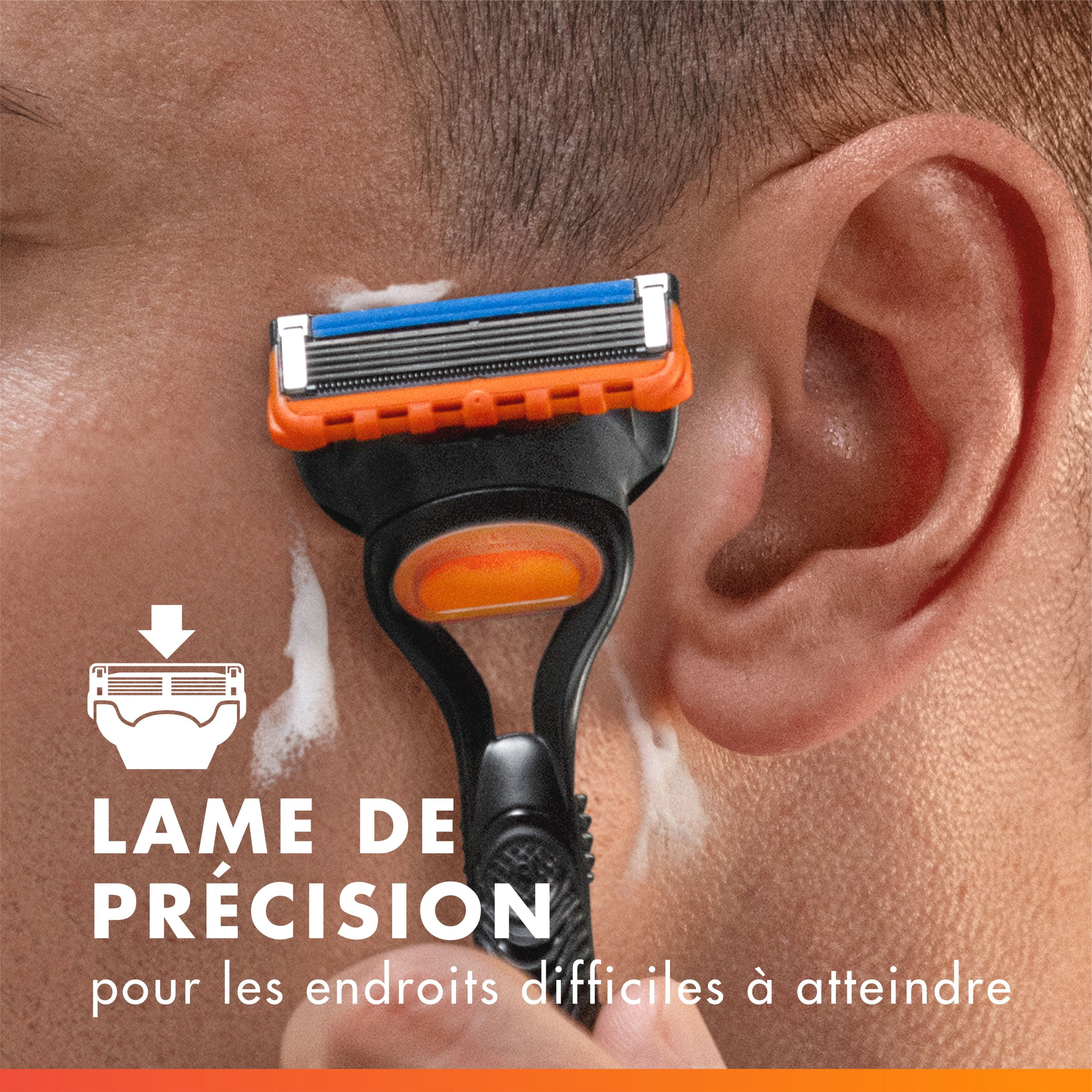 Cartouches de rechange Gillette Fusion5 pour hommes de rasoir, bande lubrifiante, lame de précision pour hommes, cartouches à 5 lames de rasoir pour un rasage de près 12CT