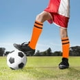 thumbnail image 4 of Paquete de 2 calcetines de fútbol, softbol y béisbol para jóvenes, niños y adultos, calcetines multideportivos (naranja), 4 of 5