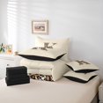 thumbnail image 6 of meiyoeat personalized Cheetah Monogrammed K 7 Pieces Full Size Bedding Sets,Cute Coquette Leopard Bow Full Size Bed in a Bag,Black Reversible, 6 of 7