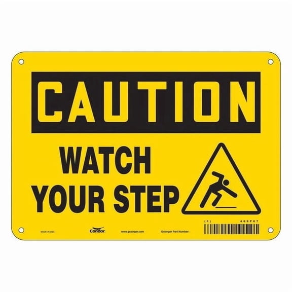 Condor Safety Sign,7 in x 10 in,Aluminum 469P67