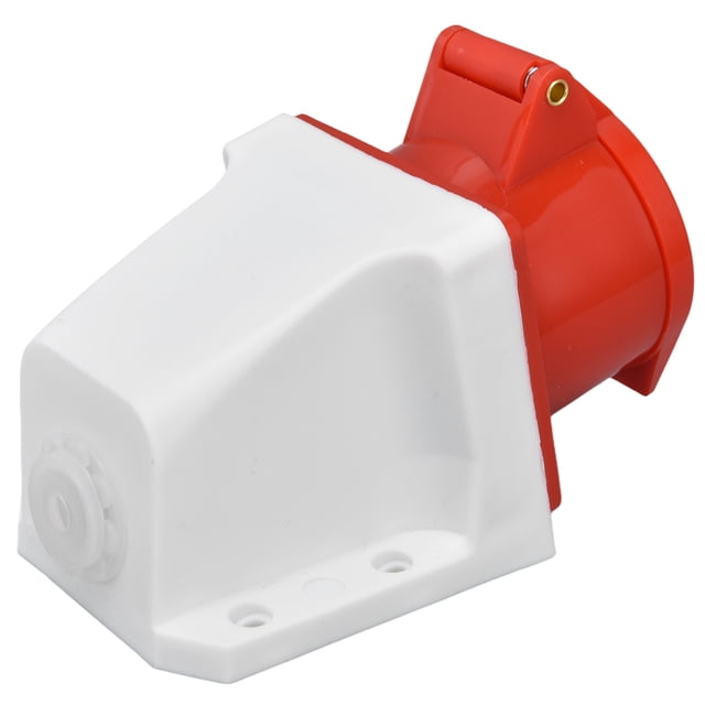Toma industrial PC Latón Rojo Montaje en superficie CEE Enchufe para energía eléctrica IP44 220‑380V 240‑415V