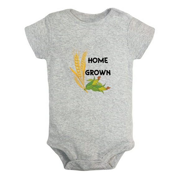 iDzn Home Grown Funny Rompers For Babies, Newborn Baby Unisex Bodysuits, Infant Jumpsuits, Toddler 0-24 Months Kids One-Piece Oufits