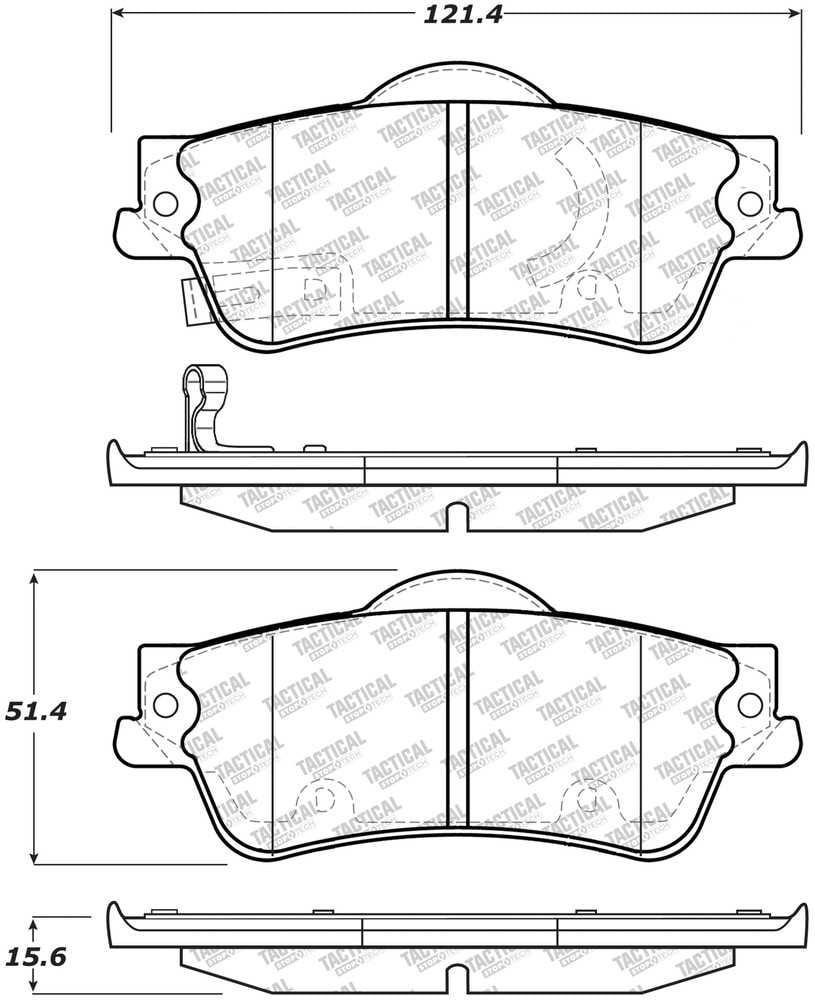 TACTICAL POLICE DUTY BRAKE PADS WITH HARDWARE