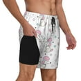 thumbnail image 3 of Picia Cute Poodle Dog pattern Mens Swim Trunks with Compression Liner Stretch Beach Shorts Quick Dry with Zipper Pockets No-Chafing Board Shorts-Medium, 3 of 9