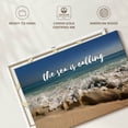 thumbnail image 6 of Elephant Stock Sea Is Calling Typography Wall Art - Horizontal Canvas Wall Art - Living Room Wall Decor - Beach Canvas - Beige And White Decor - 36" x 24", 6 of 8