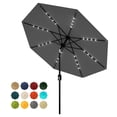 thumbnail image 1 of 9FT Solar LED Patio Umbrella for Outdoors – 32 Lights, Tilt & Crank, 8 Sturdy Ribs, Waterproof UV Protection for Garden, Deck, Pool, Table, 1 of 9