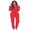 Red, variant on BrilliantMe Women Christmas Hooded One-piece Trousers Coral Fleece Zipper Jumpsuit Santa Romper Green S