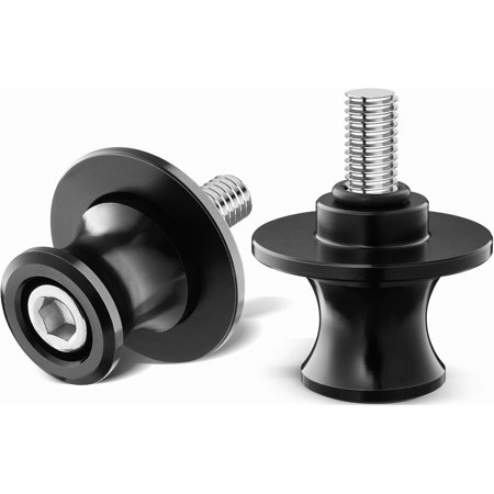 8MM M8 X 1.5 Motorcycle Swing Arm Spools Sliders CNC Swingarm Stand Screw Fit for Kawasaki Ninja ZX6R Z900 Vulcan, Triumph Trident 660, BMW S1000rr, Honda CBR 600rr, Suzuki GSXS (Black)