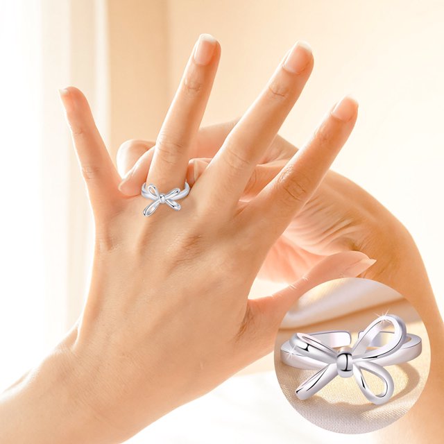Anillo de lazo minimalista para mujer, compromiso, accesorios de joyería de boda, regalo para mujeres y niñas Wmkox8yi sjalhkljlk3130