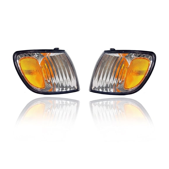 Cornering Light Assembly - Eagle Eye Compatible/Replacement for 01-03 Toyota Sienna Van - Both Pair, Left Driver Right Passenger - 8151008020, 8152008020