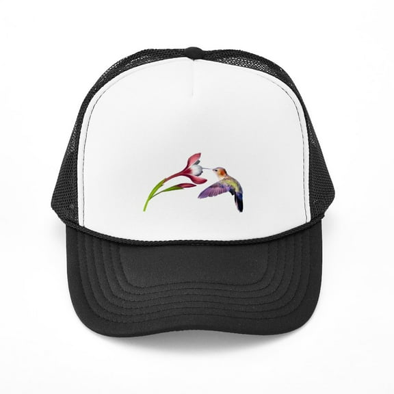 CafePress - Hummingbird In Flight - Adjustable Unisex Printed Trucker Hat with Mesh Back