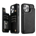 thumbnail image 1 of Portefeuille en Cuir Magnétique Bloquant Rfid avec Protection Anti-Vol pour, iPhone 14 Pro Max, 1 of 6