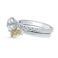 thumbnail image 3 of BERRICLE Sterling Silver 5-Stone Wedding Engagement Rings 1.25 Carat Cubic Zirconia CZ Solitaire Ring Set for Women, Rhodium Plated Size 6.5, 3 of 20