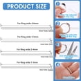 thumbnail image 3 of Visland 2 Set Ring Size Adjuster with Inner Spacer Clear Painless Flexible Reusable Universal Jewelry Fit Loose Finger Ring Spiral Reducer Spring Cord Kit, 3 of 7
