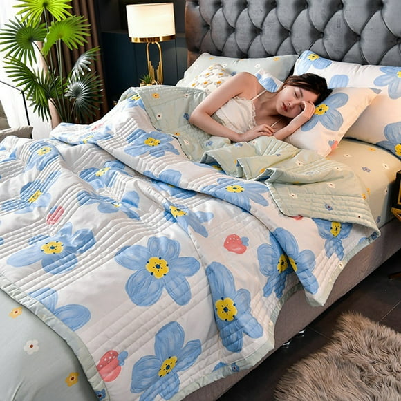 Quilt Air Conditioner Quilt Washable Cotton Lightweight Quilt Summer Comforter for Children Adult