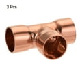 thumbnail image 3 of Uxcell Copper Pipe, Coupling, Tee Connecting Adapter for Plumbing 15mm, 3 of 5