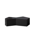 thumbnail image 6 of Irregular Pentagon Nesting Coffee Table Set, Geometric Coffee Table Set, Side Table Set, Cocktail Table Set, Center table set for Living Room, Bedroom, Black(Set of 2 Pieces), 6 of 9