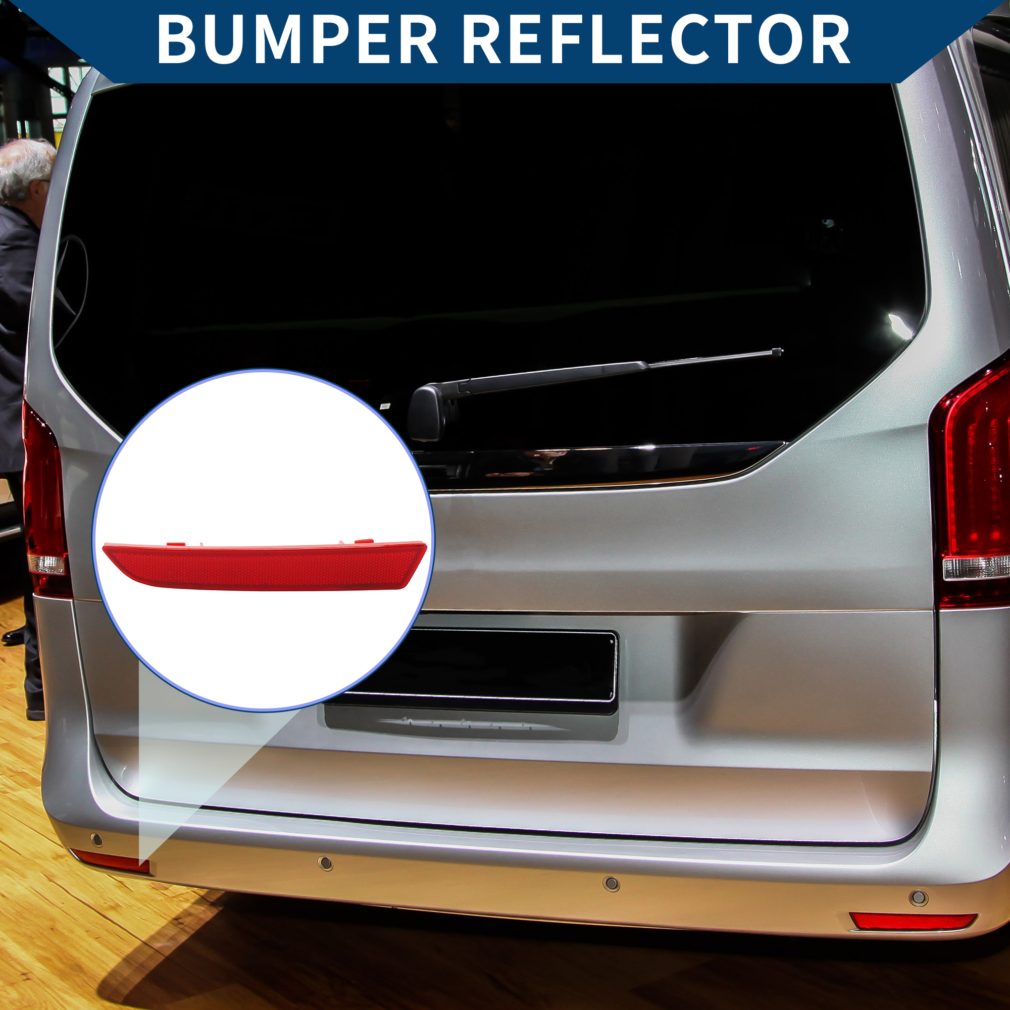 Unique Bargains Bumper Reflector for Mercedes-Benz Metris 2016-2023 Rear Left