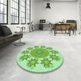 thumbnail image 4 of Ahgly Company Machine Washable Indoor Rectangle Transitional Light Green Area Rugs, 2' x 4', 4 of 7