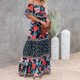 thumbnail image 3 of Vestido Largo Básico Impresión de vestido largo básico de gran tamaño para mujer elegante ropa diaria (negro L) Cgtredaw para Mujer Negro T XXL, 3 of 6