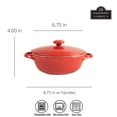 thumbnail image 4 of 10 Strawberry Street Sienna 10” x 7” Stoneware Casserole Dish Set, Red, Microwave (2 Count), 4 of 6