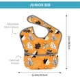 thumbnail image 4 of Hirioo Bold Black and White Leaves Orange for Baby Waterproof Pocket Bib Adjustable Closed for Babies Toddlers with Large Pocket 6-24Months, 4 of 8